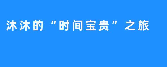 沐沐的“时间宝贵”之旅