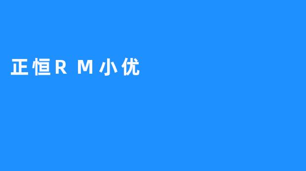 正恒RM小优：受小朋友们喜爱的英语学习伴侣